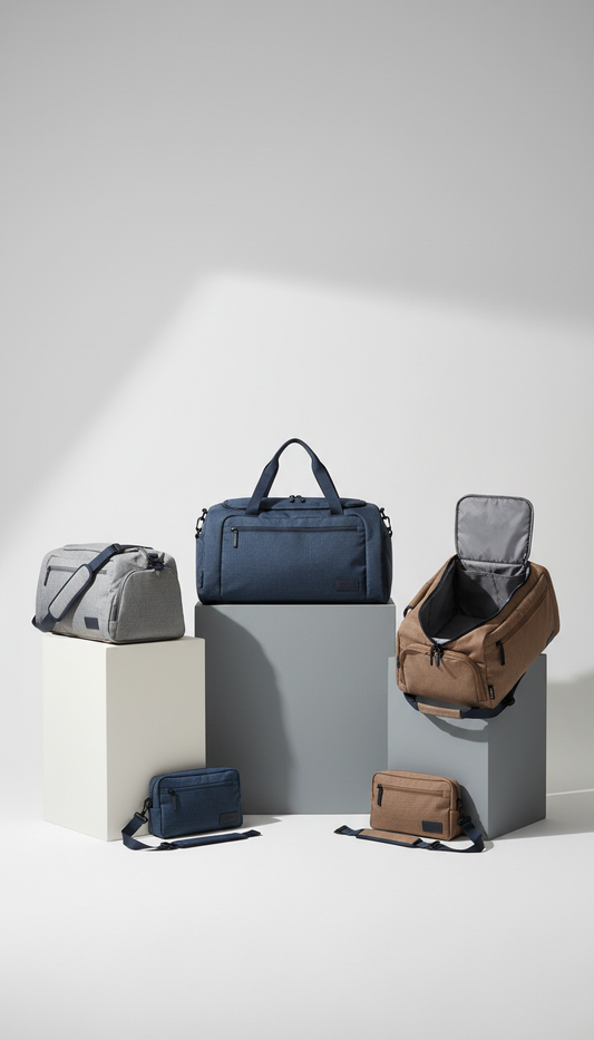 Structured Duffel Bag in Technical Canvas